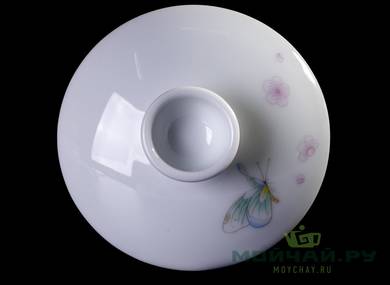 Набор посуды для чайной церемонии из 14 предметов # 22959 фарфор: чайный пруд 240 мл чайник 220 мл гайвань 205 мл гундаобэй 205 мл сито вазочка 8 пиал по 56 мл